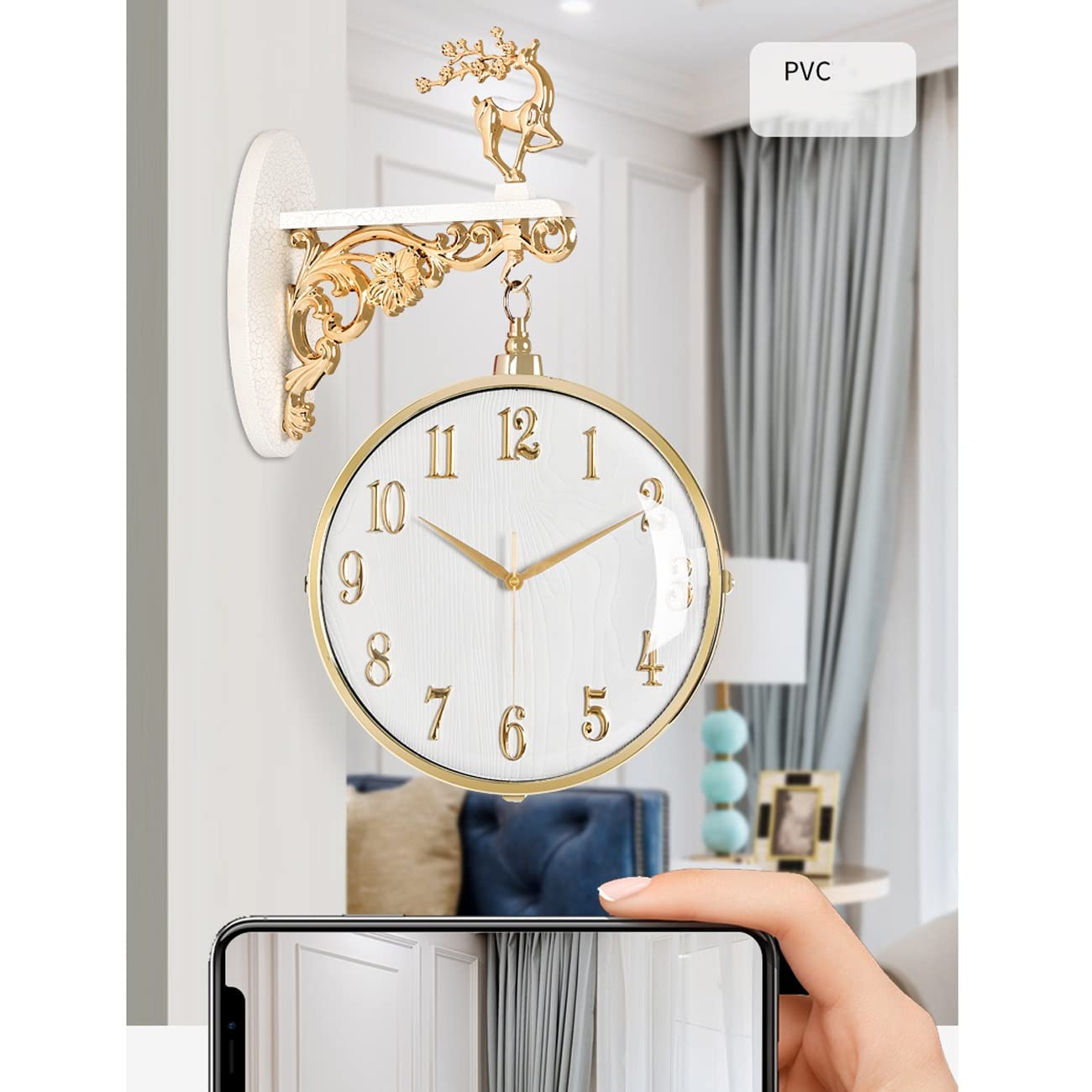 Amazon.com: JIYTG Modern Wall Clock Double Sided, Fashion