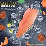 Lachs Hundeleckerlis,Hundetraining Leckerlis Belohnung, natürliche fettarme Lachssnacks für Hunde, reich an Omega 3, nahrhaft und Gute Absorption, gesunde Hundeleckerlis Hundesnack 100g