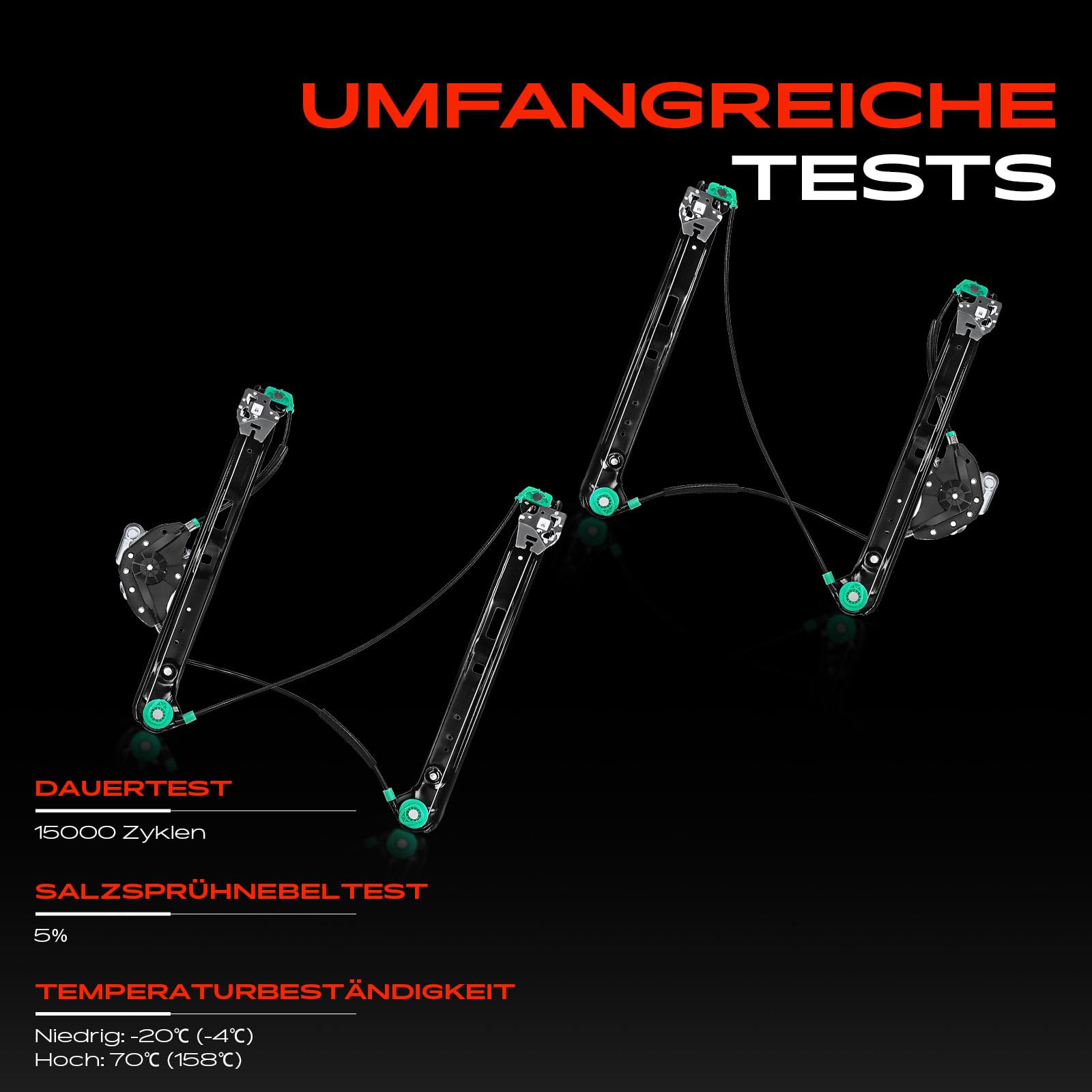 EMagTech 2 Pezzi Kit Di Riparazione Per Alzacristalli Anteriore Destro E Sinistro Da Pezzo Scorrevole In Metallo VL VR Compatibile Con BMW E46 BFC4622-L BFC4622-R 51337020659 51337020660
