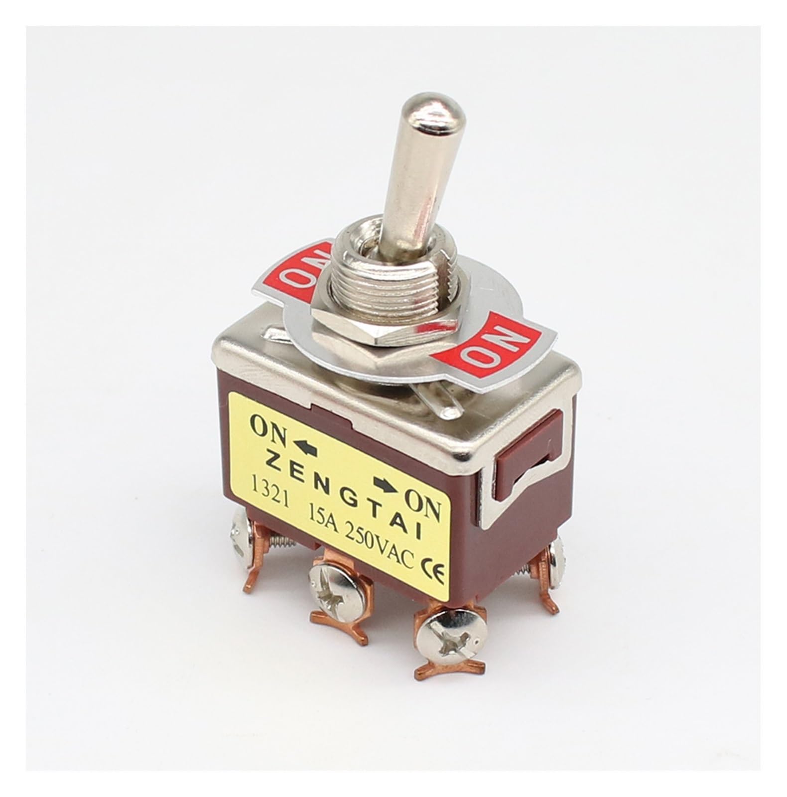 GAFENO 1 stks 15A 250V KN3C E-TEN1322 1021 1122 1221 1321 6-pins tuimelschakelaar On Off SPST schakelaar 3 Pin On Off on DPDT (Kleur: 1121P on on) (Kleur: 1321s on on