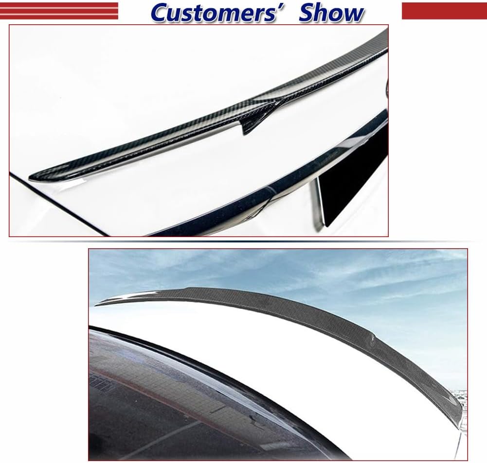 W222 Carbon Fiber Rear Trunk Spoiler for Mercedes Benz S Class W222 2014-2020 S Class Sedan S450 S550 S560 S63 4 Door Rear Wing Spoiler Boot Lid (A Style)
