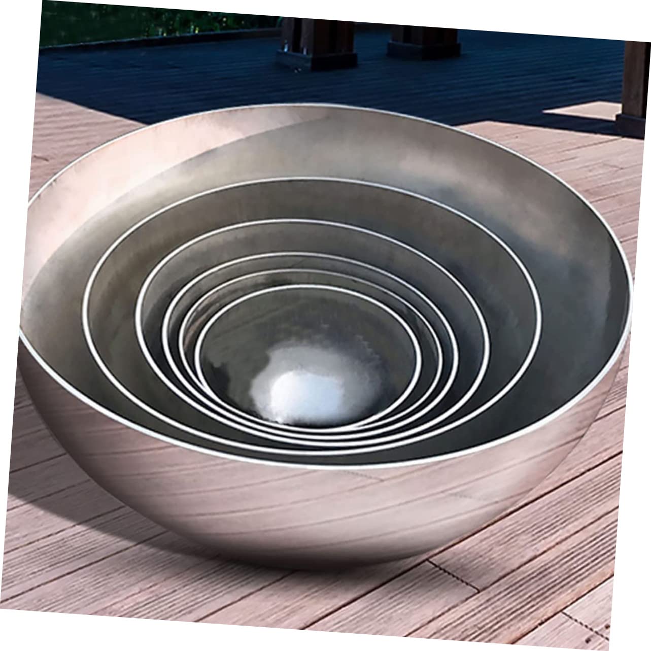 VANZACK 4 Stück Reflektierende Gartendekoration Kugeln aus Edelstahl Halbkugeln mit Polierter Oberfläche für Außenbereich und Gartenschmuck