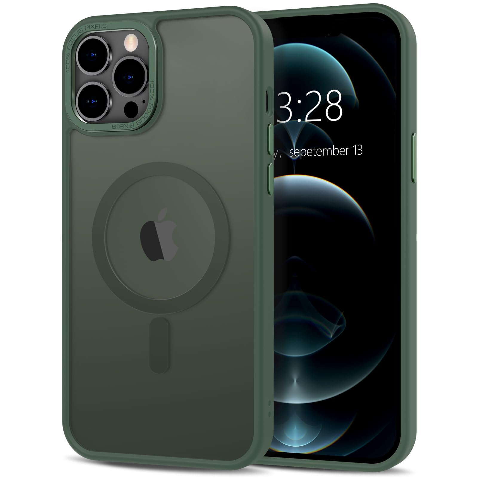 Anuck Case for iPhone 12 Pro Max Case Magnetic Phone Case Compatible with MagSafe, Soft TPU Bumper Hard Translucent Matte Back Slim Fit Shockproof