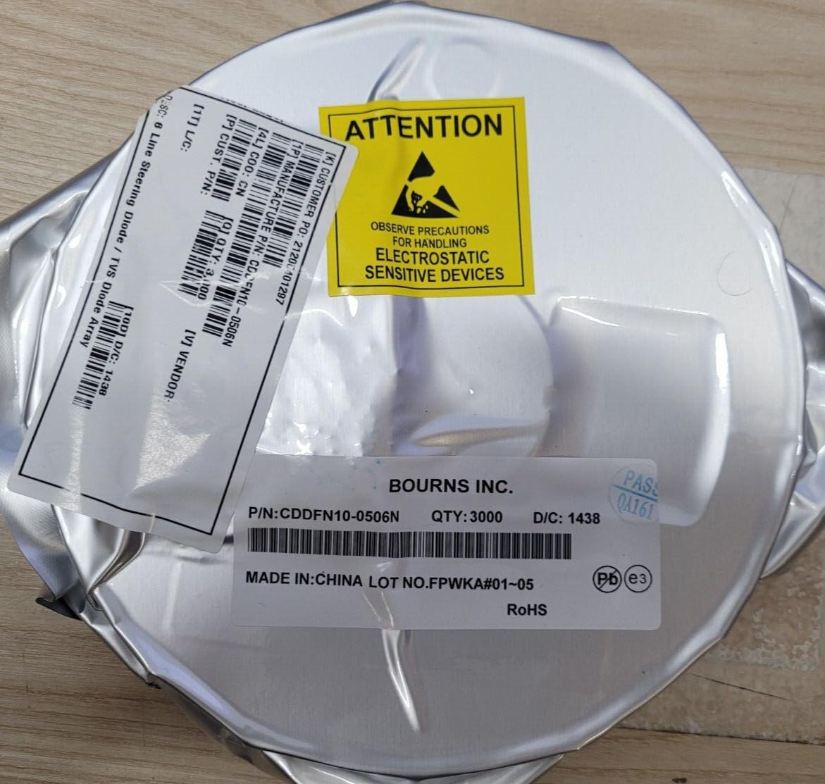 (3000 PCS) CDDFN10-0506N Compatible with BOURNS TVS DIODE 5VWM 10DFN