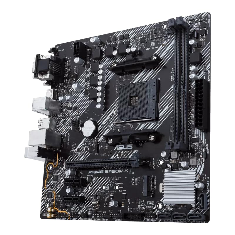 Image of ASUS Prime A520M-K /CSM AMD A520 (Ryzen AM4) Micro ATX Motherboard with M.2 Support, 1 Gb Ethernet, HDMI /D-Sub, SATA 6 Gbps, USB 3.2 Gen 1 Type-A