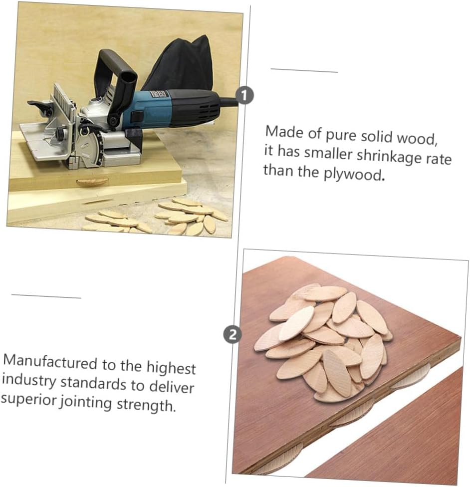 100pcs Wood Joining Biscuits Docking Tool Beech Wood Biscuit Connector for Joiner Woodworking