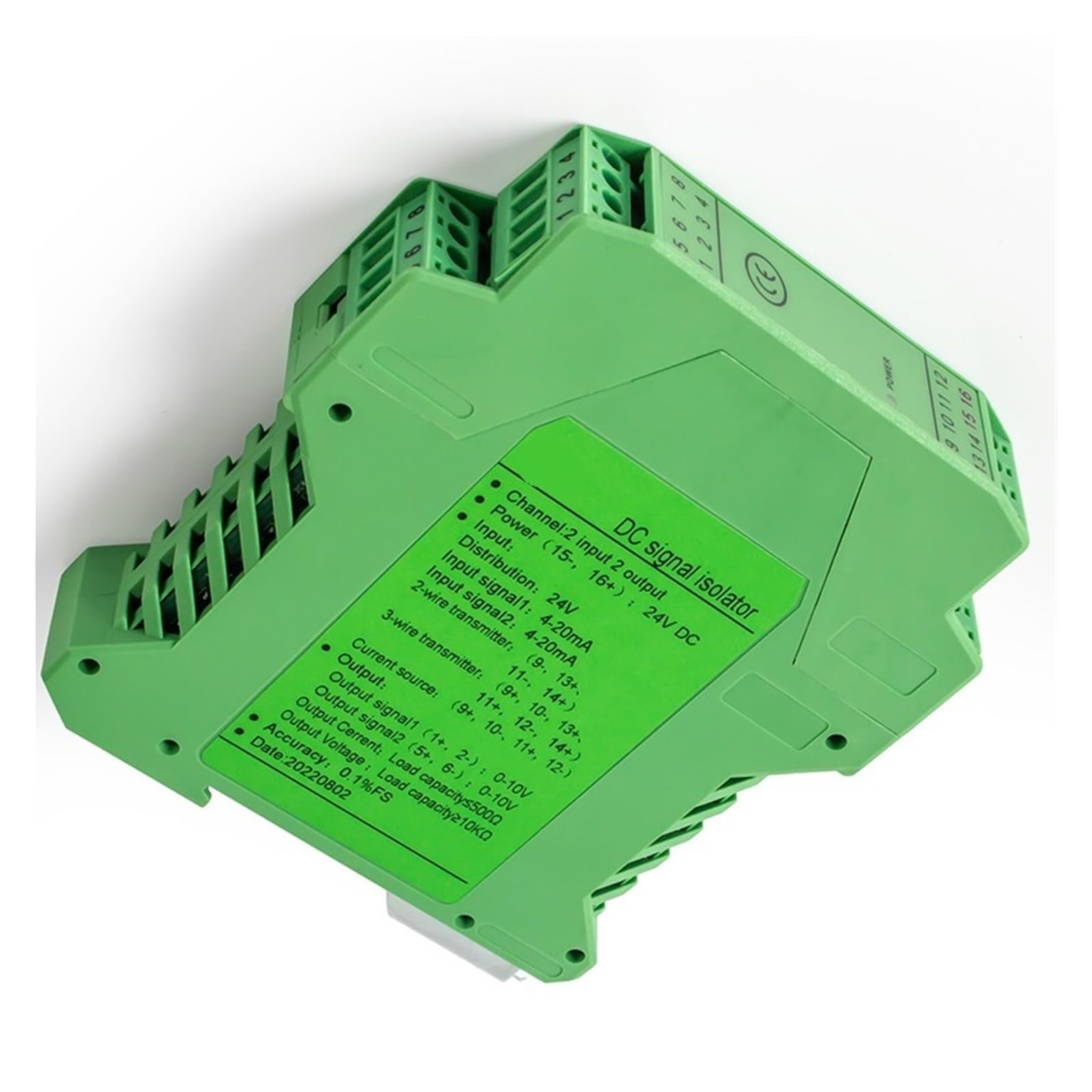Convertisseur de signal anti-interférence 4-20mA à 0-5V DC24V