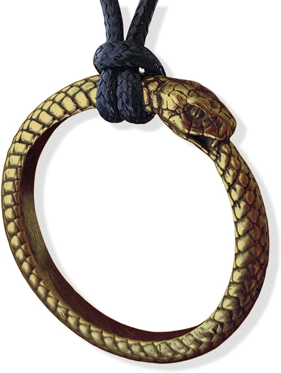 Baldur Jewelry - Viking Ouroboros Snake Necklace for Women Men - Viper Ring Snake Pendant Necklace Amulet Charm - Snake Chain Necklace - Snake Jewelry Gifts - Viking Jewelry for Men- Viking Gifts
