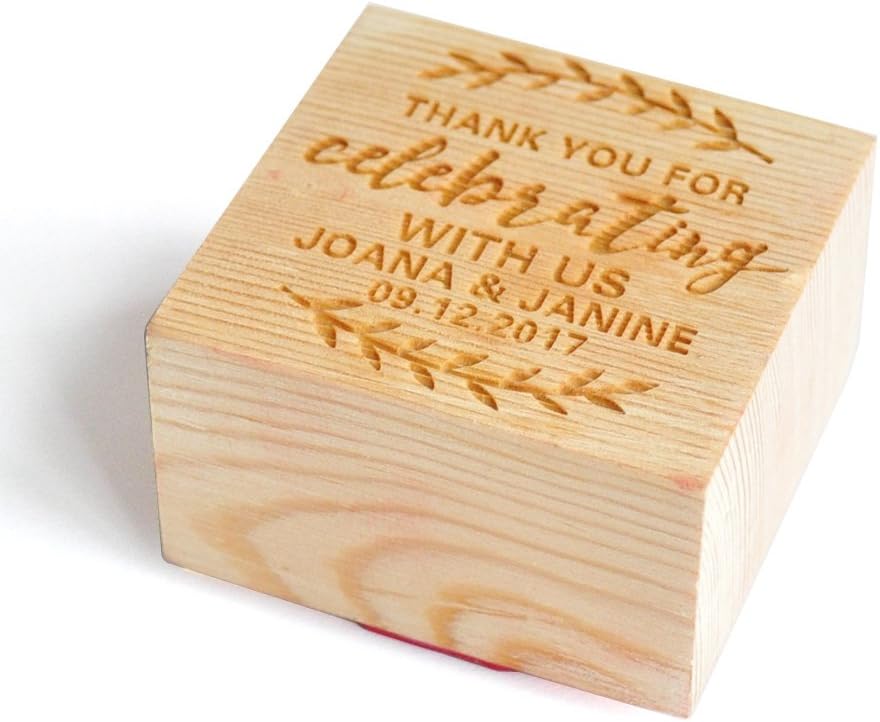 Personalized Wedding Stamp, Wood Stamp,Wedding Invitation,Thank You Stamp, Rubber Stamp
