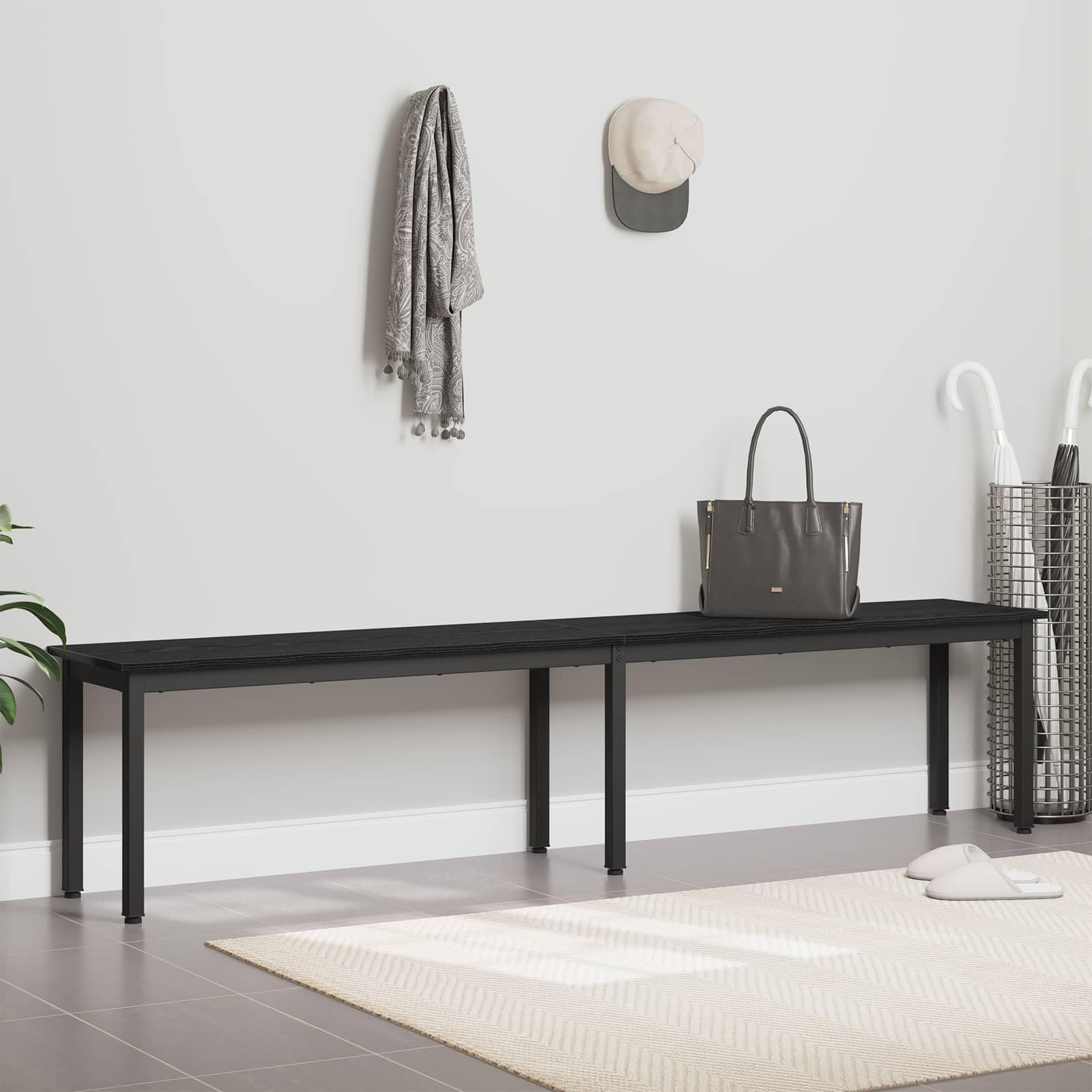 Banco Roble Negro 200 x 35 x 45 cm Madera de ingeniería, Bancos, 15.26 kg-892608