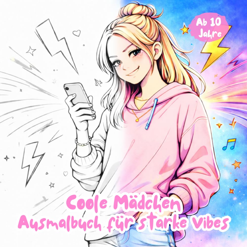 Coole Mädchen Ausmalbuch für starke Vibes: 33 moderne Ausmalmotive für starke Mädchen ab 10 Jahren – kreativ, entspannt & voller guter Vibes. ... für Coole Mädchen. (Klitzekleine Kreativwelt)