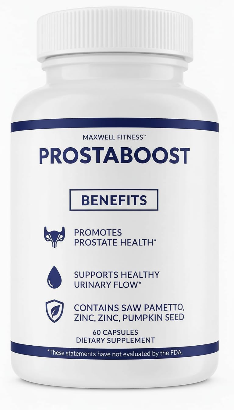 PureProsta Boost Prostate Support Supplement with Saw Palmetto, Zinc, Pumpkin Seed Herbal Blend Promotes Prostate Health, Urine Flow Support, and Urinary Tract Health - 120 Capsules
