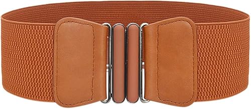 Cinturón de vestir elástico ancho para mujer, cinturón de cintura elástica, cinturón de cintura elástica, cinturón de cintura con hebilla d656