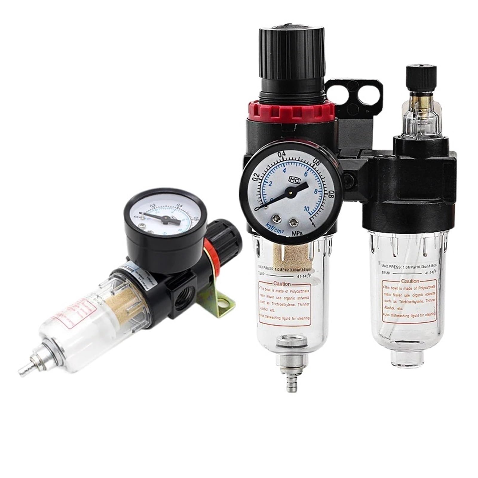 KWQNPHTRN 1pcs Pneumatic Filter air Compressor Oil Water Separator Two-Piece air Source Processor AR2000 Pressure regulating Valve(AR2000)
