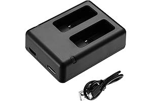 Dual Battery Charger with Micro USB Cable for GoPro Hero6 Black GoPro Hero5