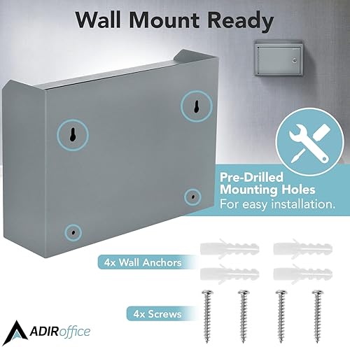 Miniatura 3 de Buzón de sugerencias de Adir Corp multiusos tamaño mediano gris