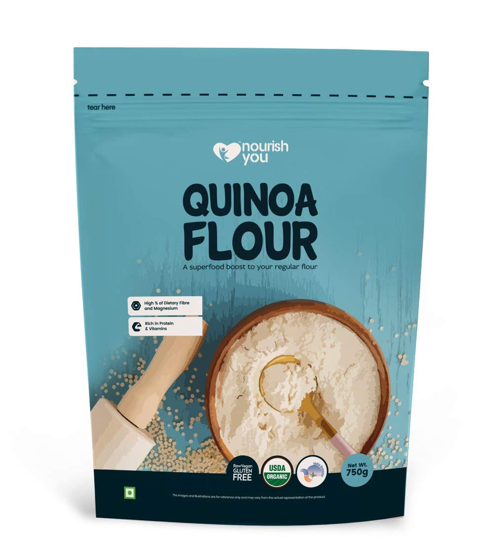Nourish You Organic Quinoa Flour 750G Pack | USDA Certified Gluten Free Atta | Enriched with Dietary Fibre, Protein & Vitamins | Improves Gut Health | Superfood | Micro-nutrients | No Preservatives (B08L3997YJ) Amazon Price History, Amazon Price Tracker