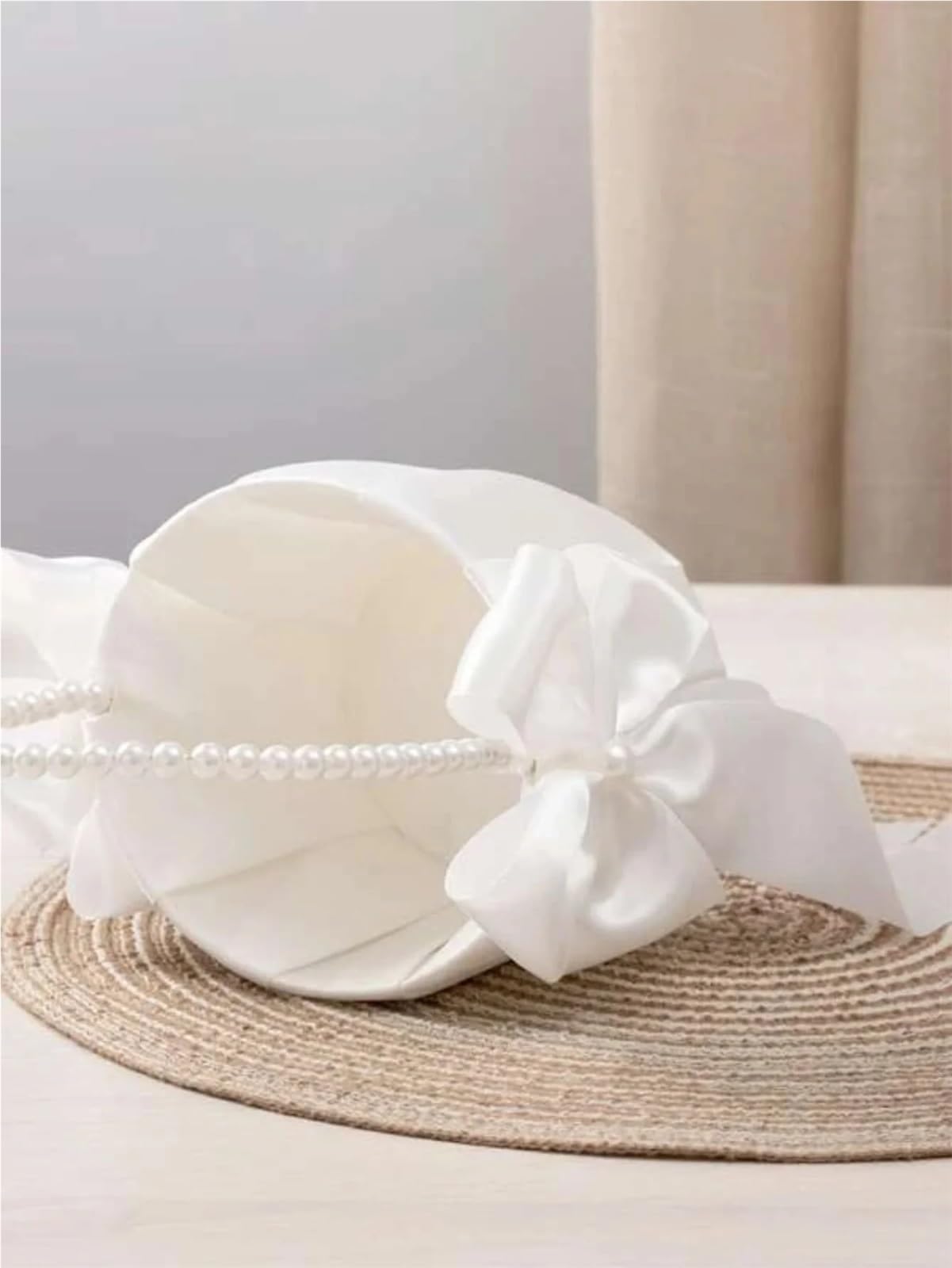 Hochzeitsblumenkörbe, Blumenkorb mit Perlengriff, Größe S, Kunststoff, Hochzeit