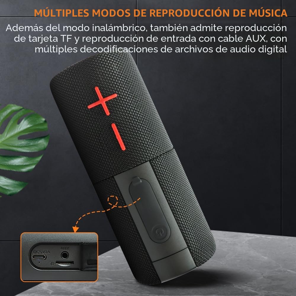 Altavoz Bluetooth 2 en 1 magnético Dual Splittable, IPX6 Waterproof Split Portable Wireless Speaker with 20W Loud Stereo Sound,Bluetooth V5.3, 24H Playtime, Multiple Pairing for Home,Outdoor or