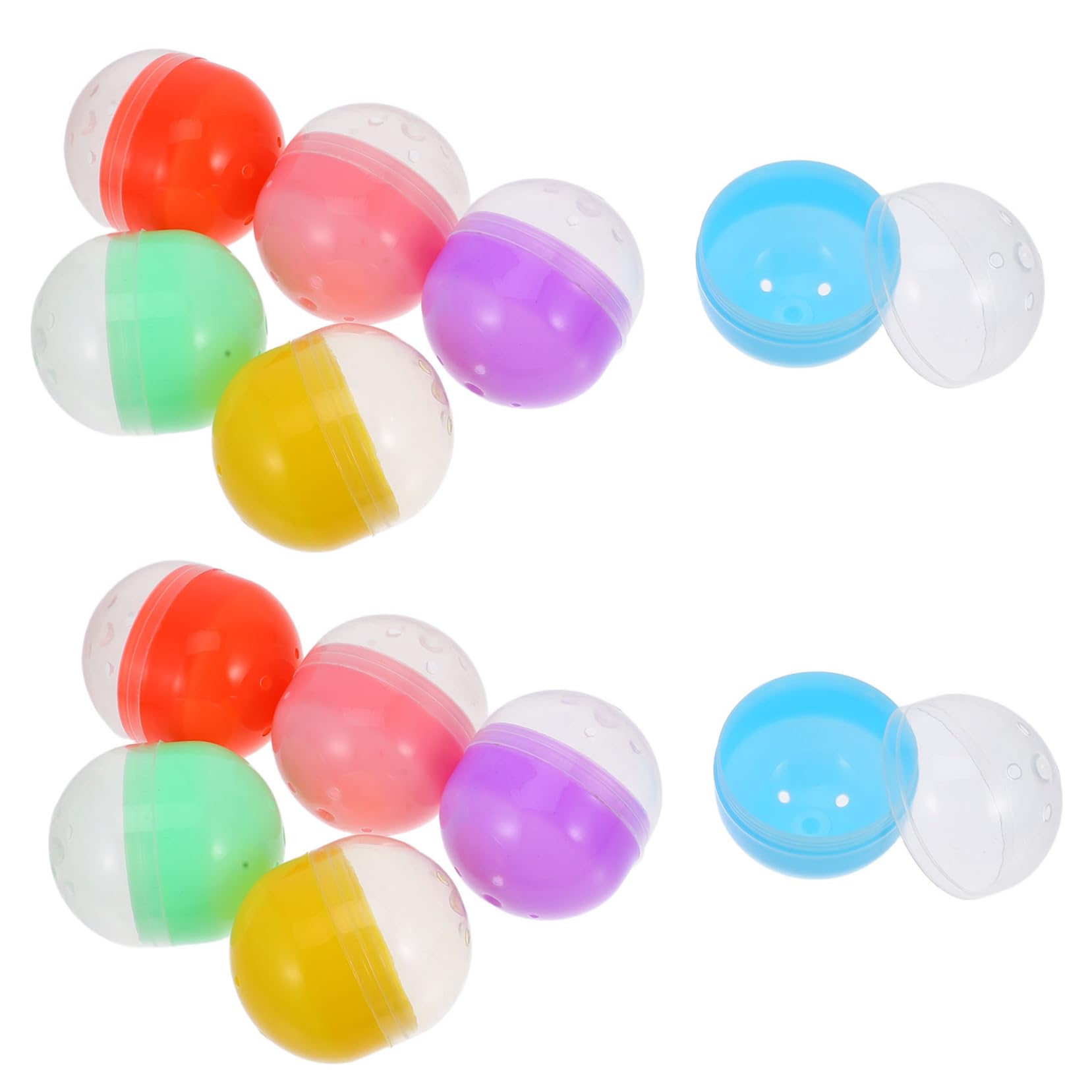 JECOMPRIS 50pcs Shell Balls Perfect for Ball Pit Vending Machine Toys White Plastic Capsules Multifunctional Storage Decor