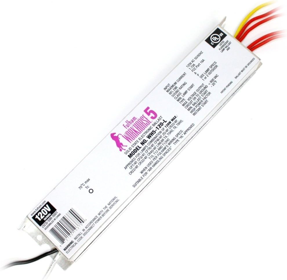 (5-Pack) Adamax Fulham WH5-120-L 128-watt Workhorse 5 Fluorescent Electronic Ballast