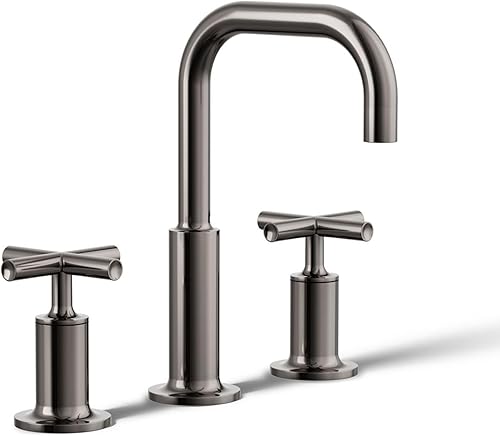 Miniatura 22 de KOHLER K-14406-3-2MB Purist - Grifo de lavabo de baño con asas de cruz baja, latón cepillado vibrante Latón cepillado vibrante.,Vibrant Brushed