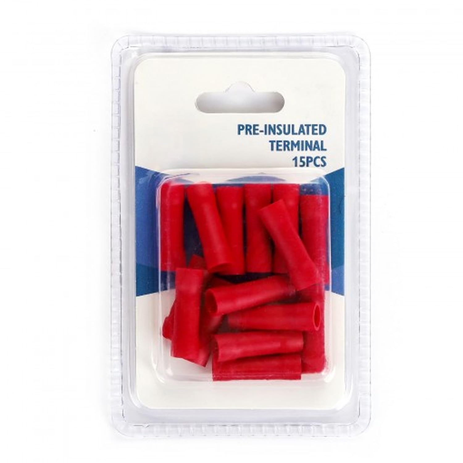 Red BV5.5 pre-insulated connectors (15pcs/blister): the reliable and fast solution for your electrical projects, offering durability and strength. Connect seamlessly!