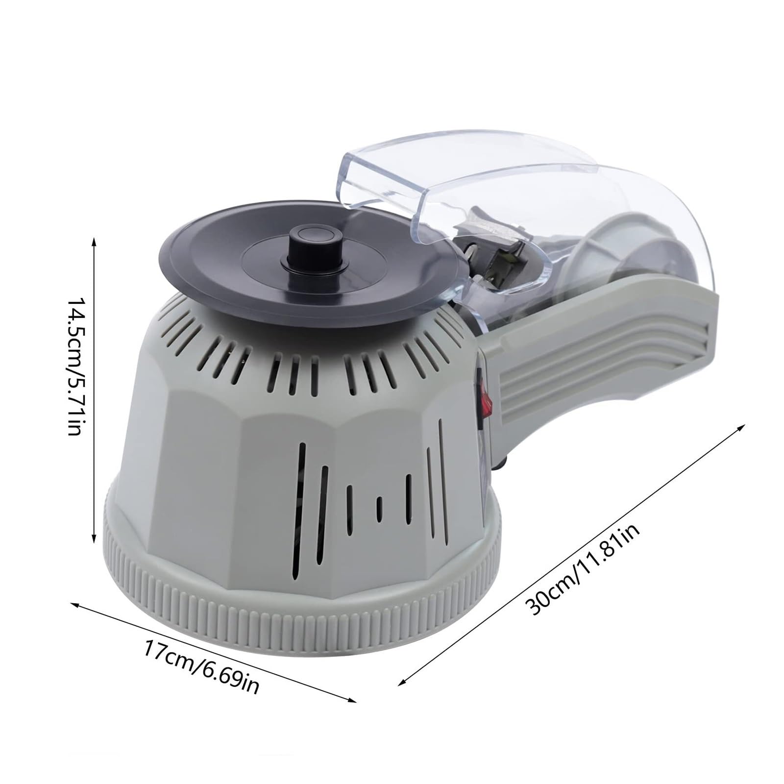 Tagliatrice a Disco Tondo, Dispenser Automatico di Nastro Adesivo con Coperchio Protettivo, Lunghezza di Taglio 13-60 mm, Larghezza di Taglio 3-25 mm, Dispenser di Nastro Adesivo a carosello