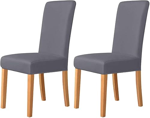 Miniatura 8 de Stretch Chair Covers for Dining Room Set of 6, Soft Polyester Kitchen Chair Slipcovers Removable Washable Dining Chair Slipcovers for Hotel