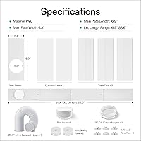 Vista 7 de VIVOSUN Kit de ventilación portátil de puerta corrediza de CA, longitud ajustable de 16.9"/21.2"-88.6", se adapta a mangueras de escape de 5.1