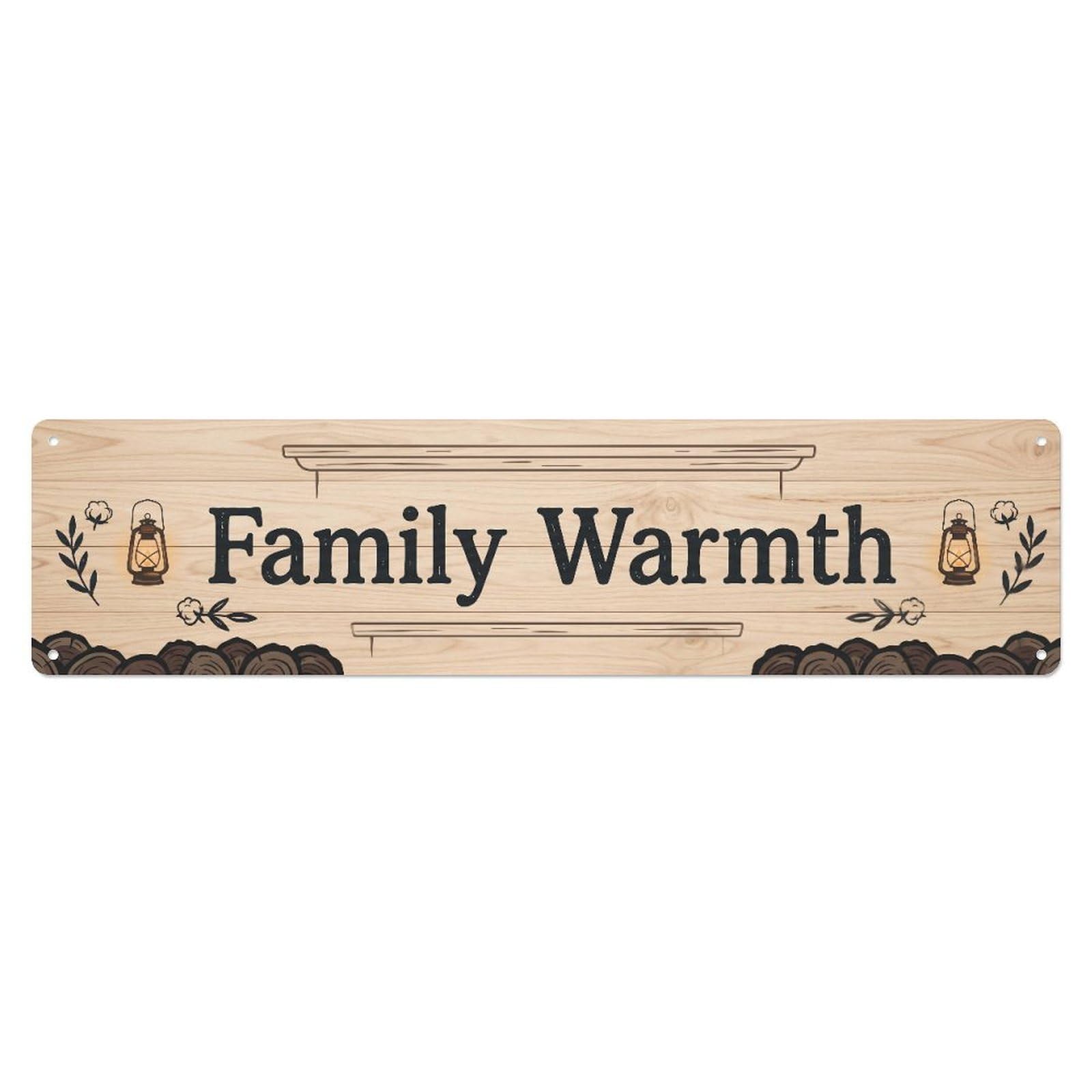 Family Warmth Cozy Comfort Metal Tin Skinny Sign Plaque Wall Decor for Cafe, Club Bar, Office, Home Garden Metal Poster 4x16Inch