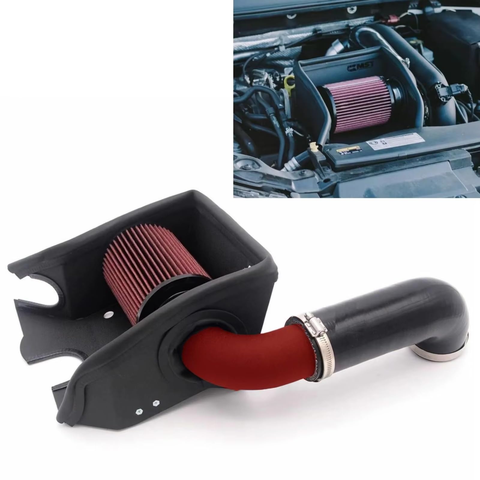 Aire Frío Turbo Filtro Compatible Con Para A3 1.4T Para Q2 1.4T Para Q3 1.4T 1.4T TSI/TFSI EA211 Kit De Tubo De Inducción De Entrada De Aire De Aluminio Con Filtro De Barrera Térmica | Red