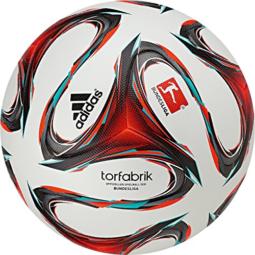 adidas offizieller spelball der fußball-Bundesliga Deutschland, weiß/rot/minzgrün, 5, F93564