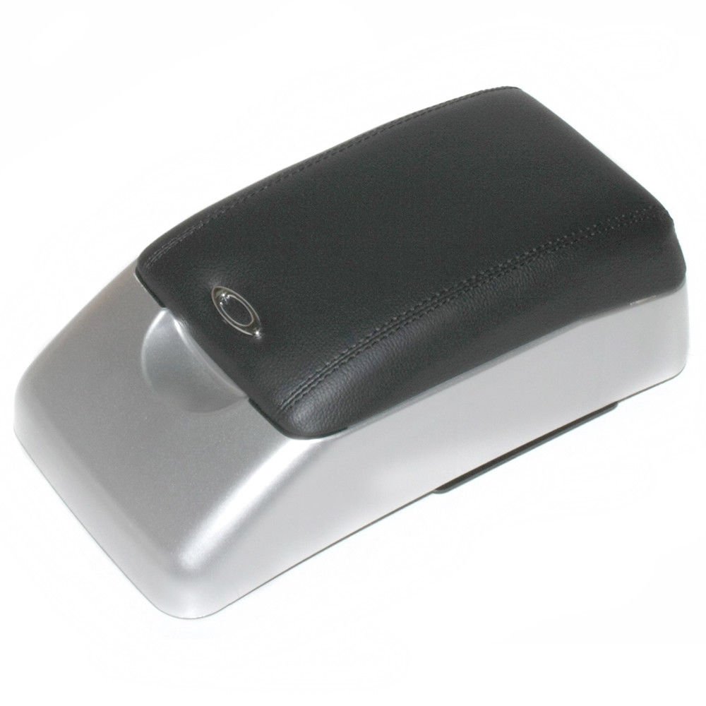 Accoudoir Central Universel Console Voiture Cuir Synthétique Noir Chrome - Rangement Repose-Bras Réglable
