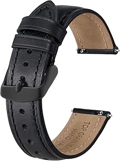 Retro Leather Watch Straps for Men, Oil Waxed Calfskin Replacement Band, Quick Release, Band Width 18mm 19mm 20mm 22mm