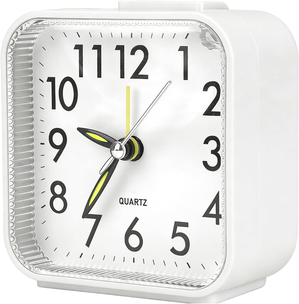 Xiangbhalla Silent Analog Alarm Clock Vintage Design, Non-Ticking Bedside Clock with Snooze and Night Light, Battery Operated Small Travel Alarm Clock