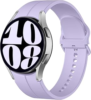 Galaxy Watch 5 Pro 45mm Bands/Galaxy Watch 6 5 4 Bands 44mm 40mm, Sport Bands Compatible for Samsung Galaxy Watch 6 43 47mm/Galaxy Watch 4 Classic 42 46mm Straps,20mm Adjustbale Soft Silicone Replacment Wristband for Women Men Girl