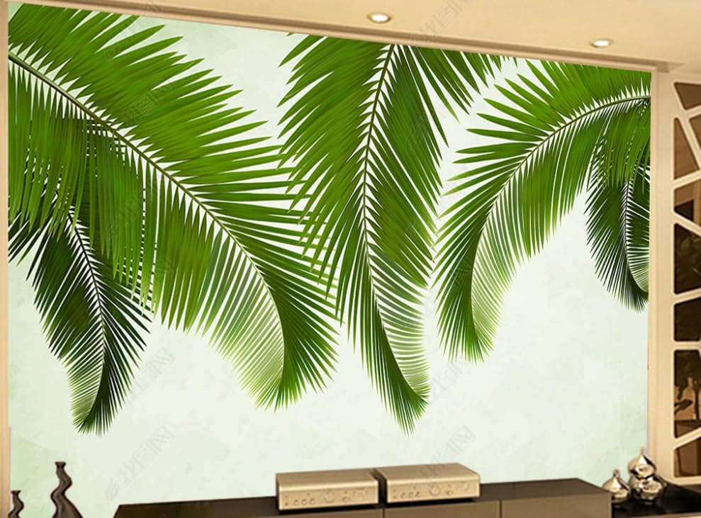 Papier peint intissé haut de gamme feuilles de bananier 300cm