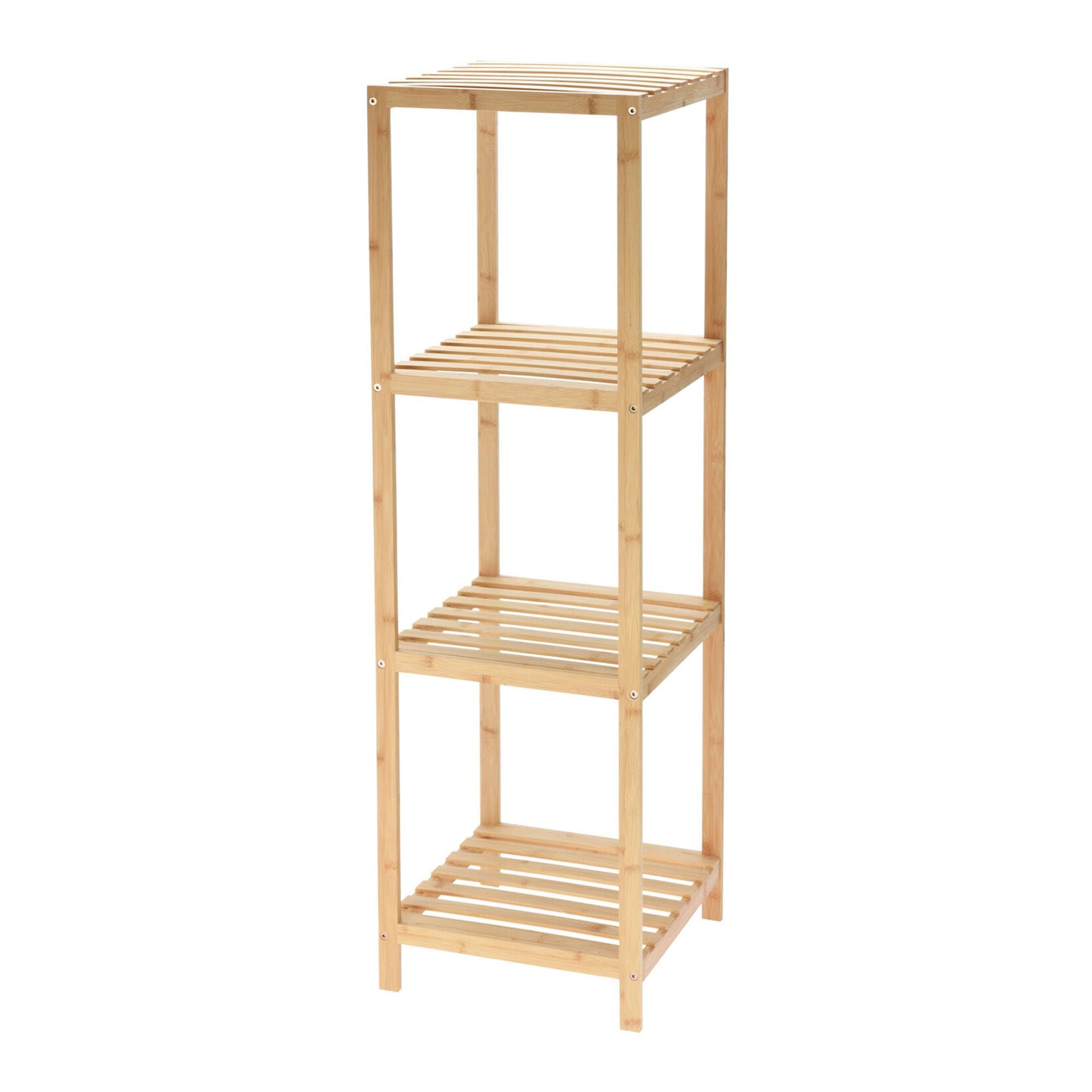 Well Home Mobiliario & Decoración Bambus Well Home -Regal Mit 4 Ebenen, Höhe 110 Cm