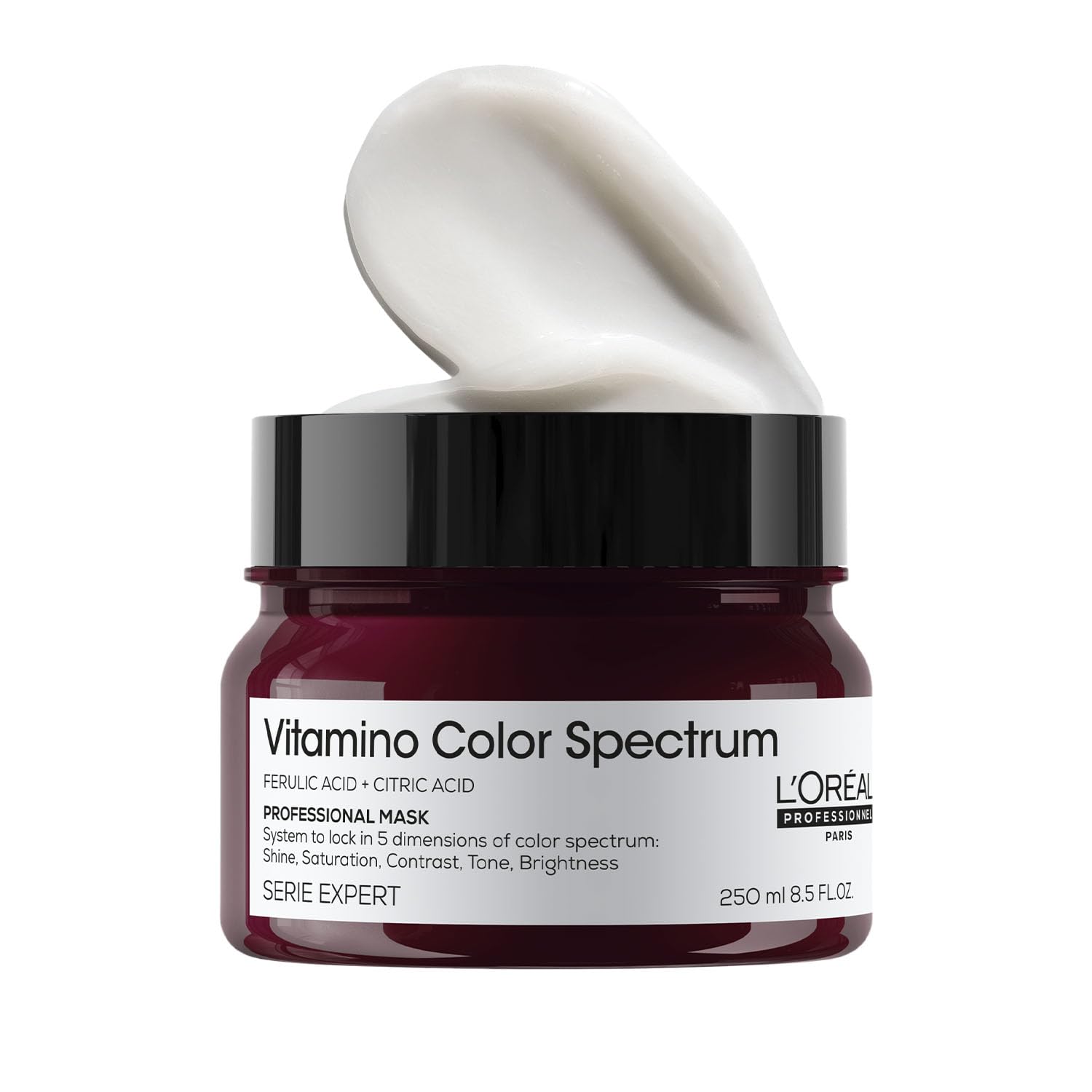 L'Oréal Professionnel Vitamino Color Spectrum Mask for all colored hair 250 ml | A moisturizing mask for colored hair that locks in day 1 color vibrancy | Contains Ferulic acid + Citric acid.-image-28