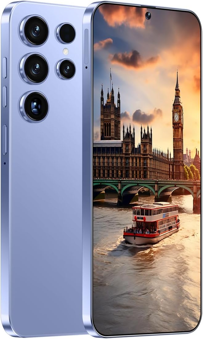 Unlocked Phone A23 Ultra Android Smartphone 8-core 8GB+128GB Cell Phone 7-inch HD Screen Unlocked Phone 50MP+24MP Camera 6800 mAh Battery 4G Dual SIM (Titanium Blue)