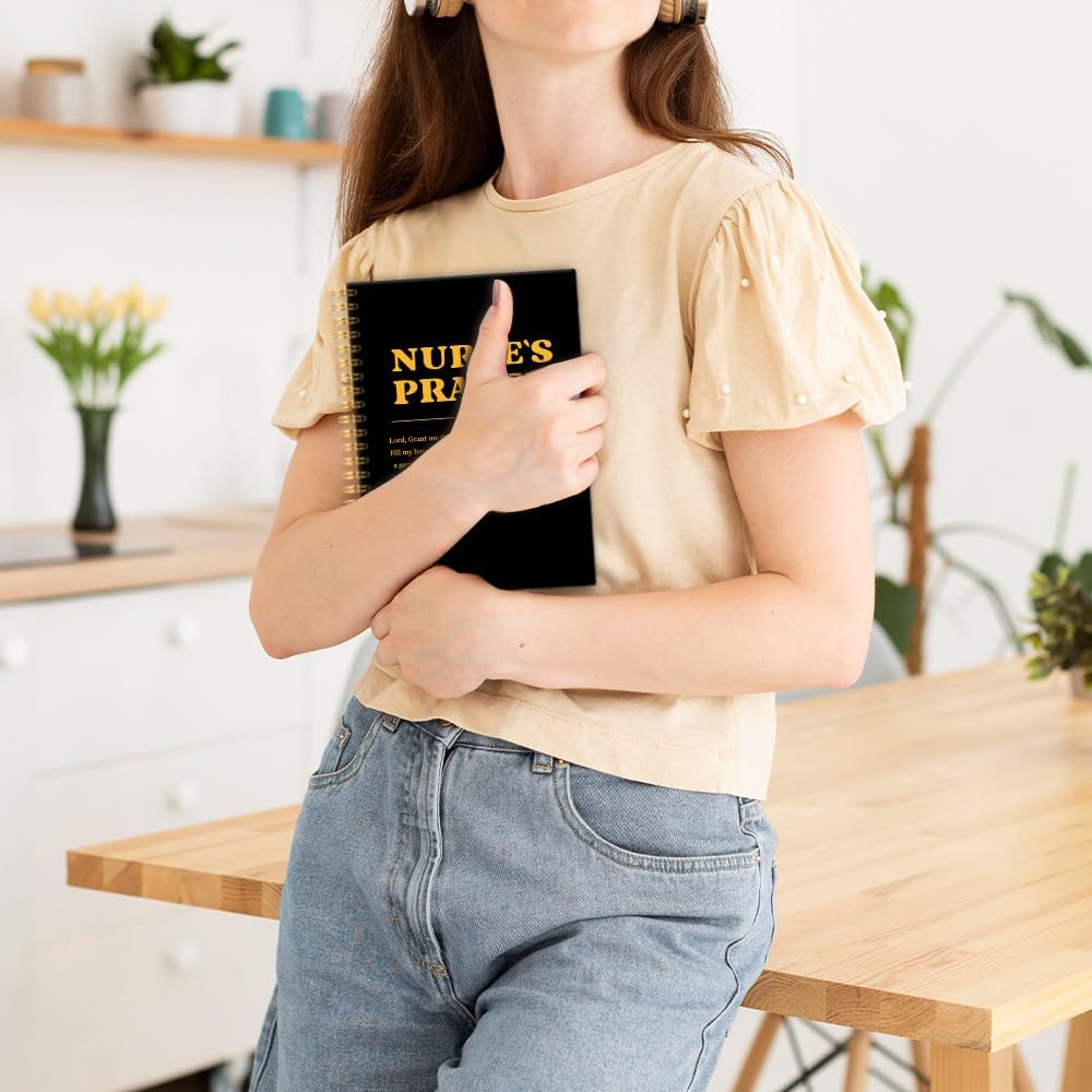 Nurse's Prayer 160 Blank Pages Spiral Notebook, Nurse Graduation Appreciation Gifts, RN Assistant Gifts, Nurses Week Gifts, Christian Nurse Notebook, Religious Medical Student Gifts - Image 5