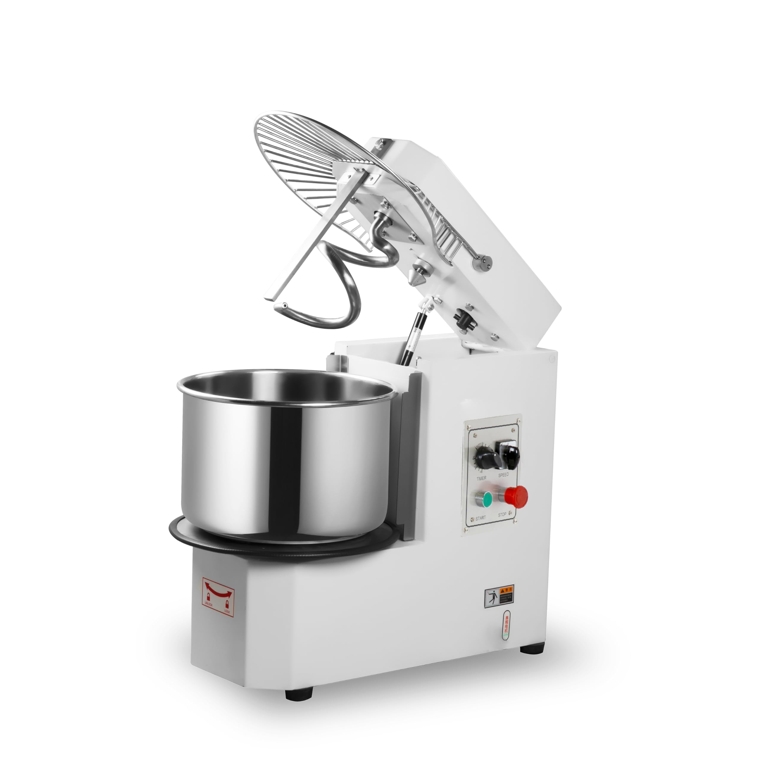 Impastatrice professionale per pasta 30 l, 2 velocità, testa sollevabile, serbatoio estraibile monofase