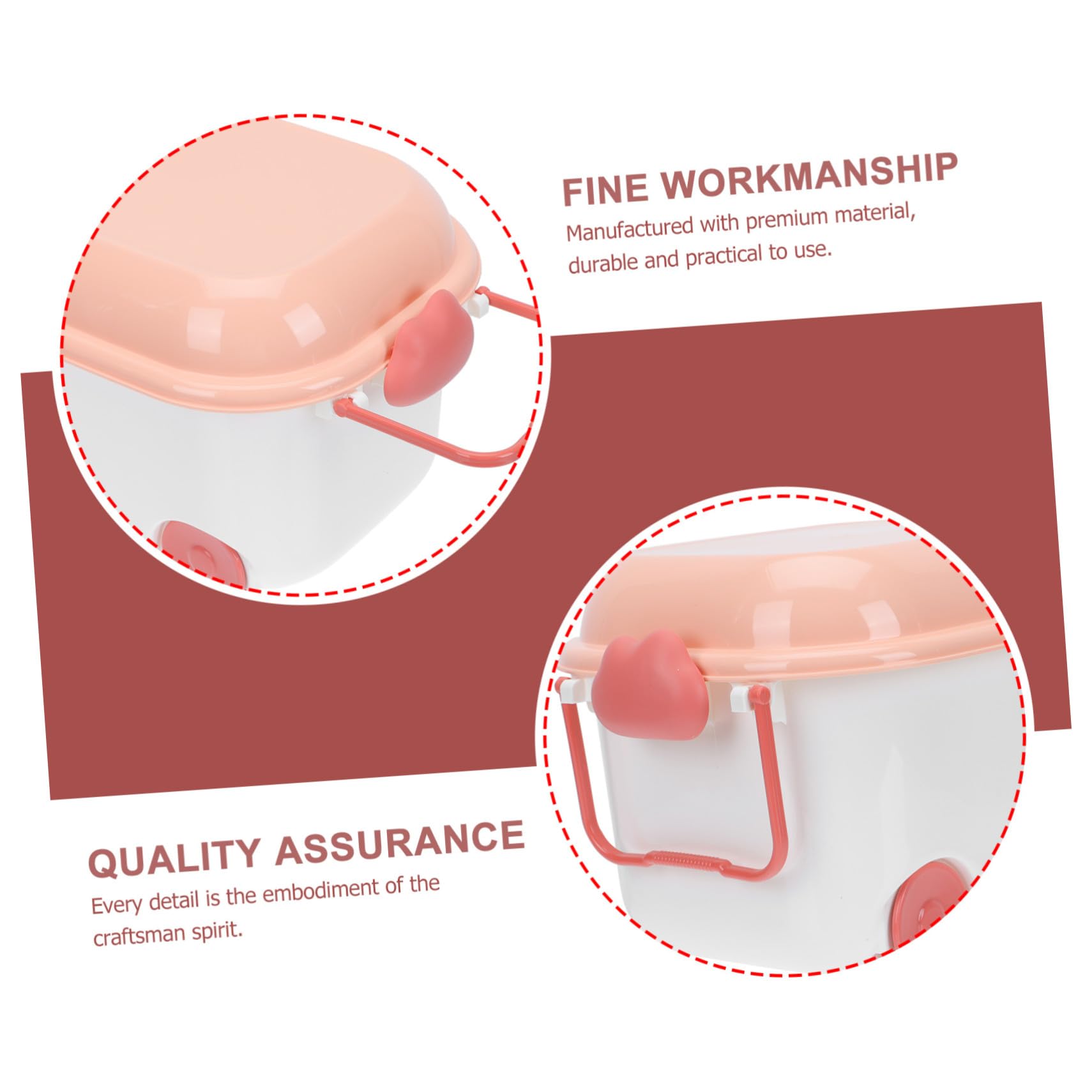 Scatola per Giocattoli in Plastica Rosa con e Ruote Contenitore per Oggetti e Cosmetici Organizer Leggero e Cameretta