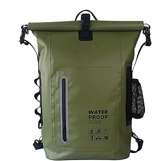 ドライバッグ 防水 | アウトドア用ドライバッグ - アウトドアアドベンチャー マリンドライバッグ 反射ストリップ付き トラベルバッグ ボート/ビーチ用, アーミーグリーン, Refer to description, ユニ。