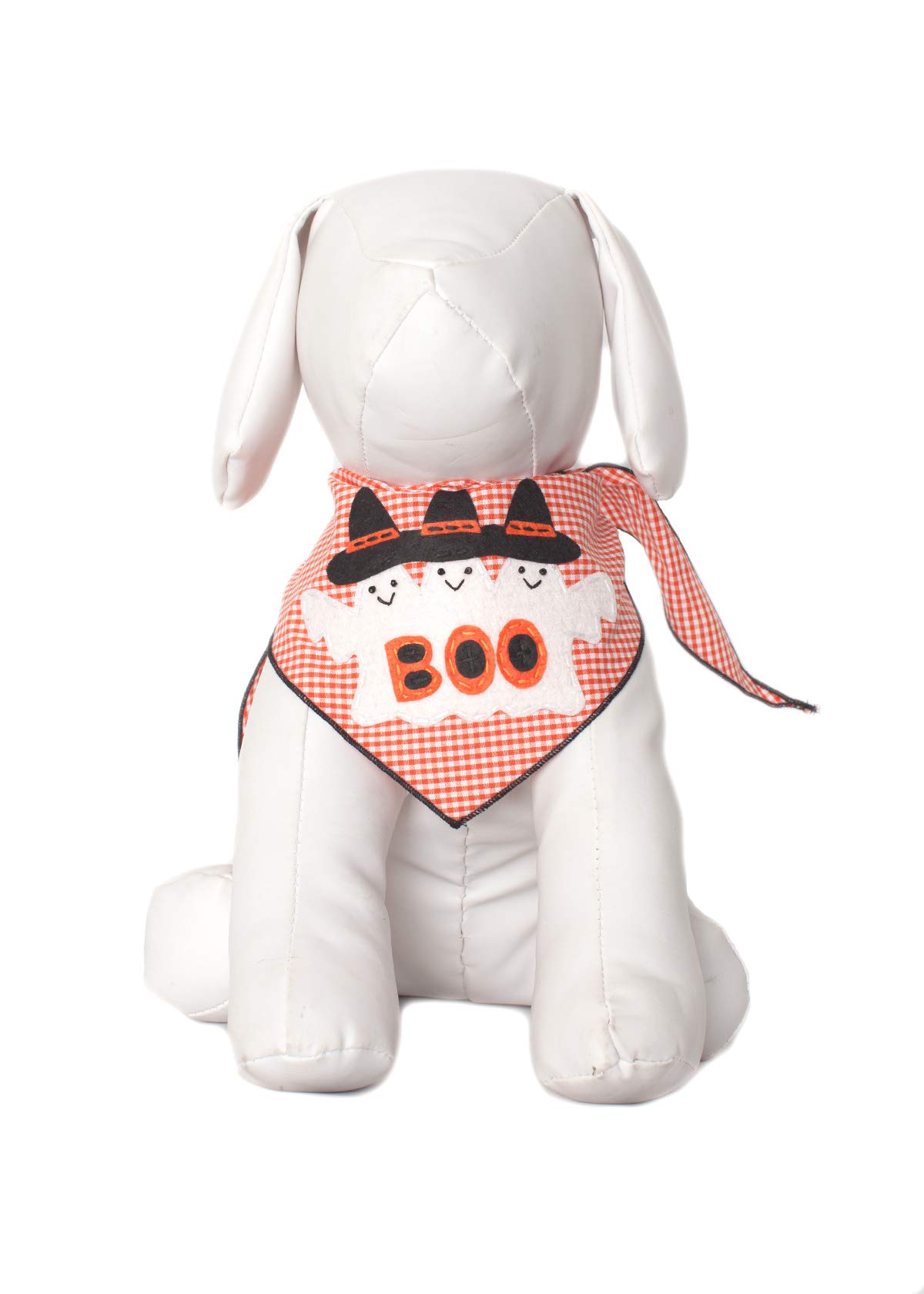 Tail Trends Bandane per cani di Halloween con 3 fantasmi Boo! Design adatto a cani di taglia media e grande - 100% cotone..