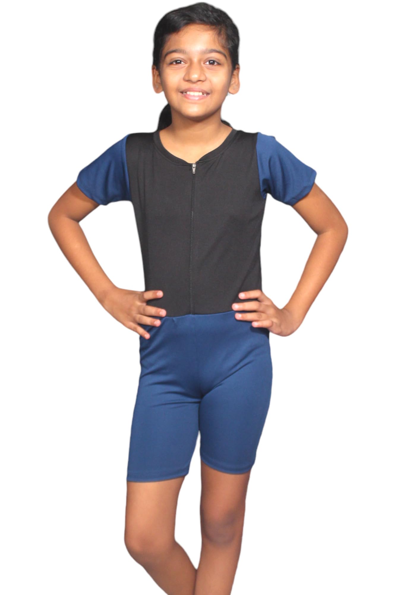 Aqua Holic Regular Fit Spandex Printed Half Sleeves Swim Suit for Girls | Adjustable, Breathable, Quick Drying Swim Suit for Swimming, Yoga, Gym Waterpark-image-28