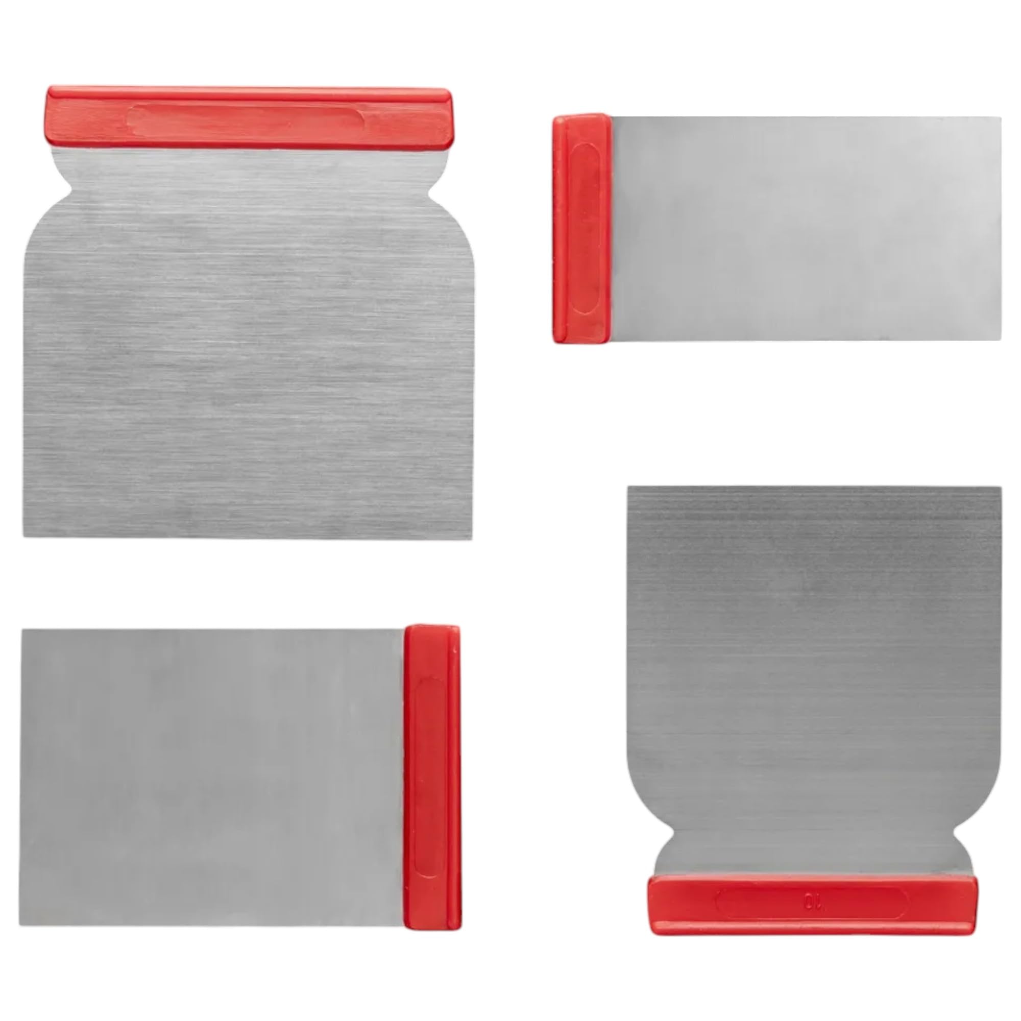 Set 4 Spatole Giapponesi in Acciaio 47/70/87/105 mm per Verniciatura Stuccatura Rasatura