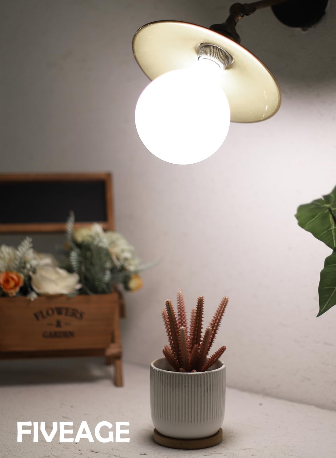 G125 Large Oversize LED Globe Light Bulb, 15W Daylight White 6000K G40 Replacement Opal Milky Pearl Glass Vintage LED Edison Filament Bulb, 85 Watt Equivalent E26 Base, Non-Dimmable, 1 Pack
