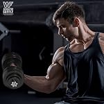CAPHAUS Des sonnettes réglables, 20lb, 25lb, 30lb, 52.5lb & 100lb Options, Équipement de fitness d'exercice pour la gymnastique à domicile, Muscle Building & Fitness de base